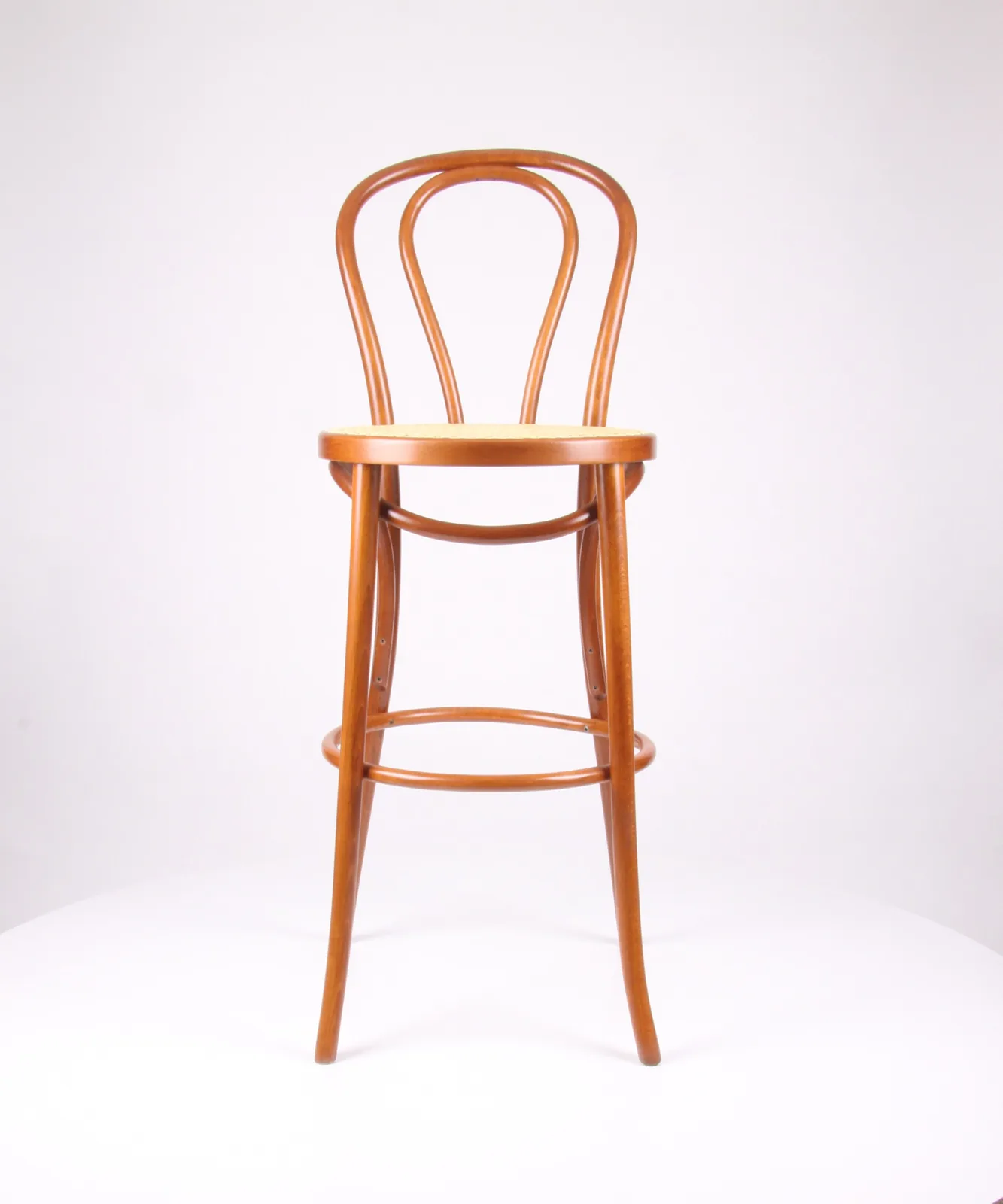 Bugholz-Barstuhl Nr. 18-Typ · Kirsch · Geflecht