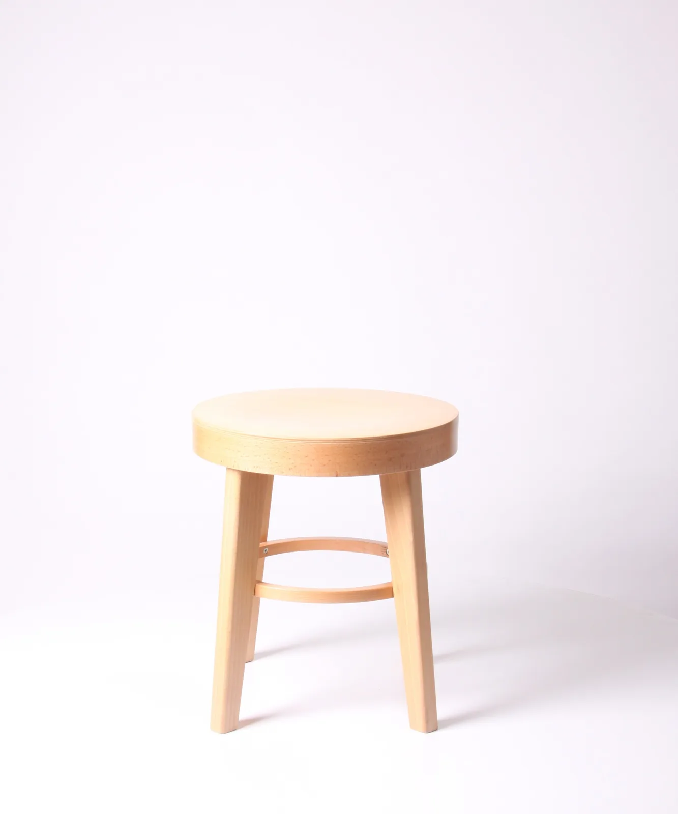 Massivholzhocker rund